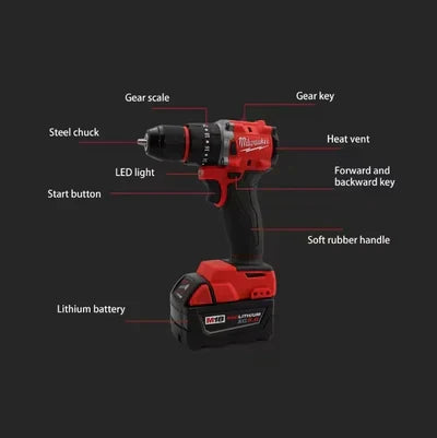 ⚡ ¡POTENTE TALADRO INALÁMBRICO MILWAUKEE: LA HERRAMIENTA DEFINITIVA! 🛠️ Envio grátis + REGALOS 🚚 PAGO CONTRAENTREGA 🚚