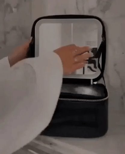 Cosmetiquera Con Espejo Led USB RECARGABLE 🔋|| PORTA BROCHAS GRATIS HOY |EL REGALO PERFECTO PARA TU PRINCESA 🎁💘